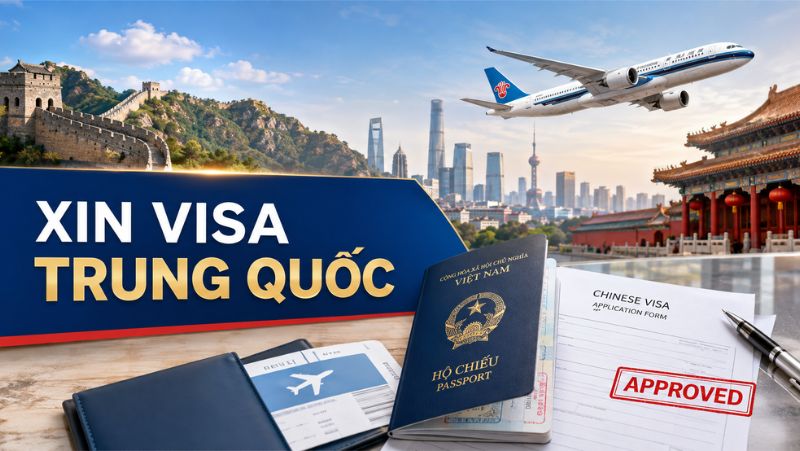 xin visa Trung Quốc 2026 hồ sơ phí thủ tục